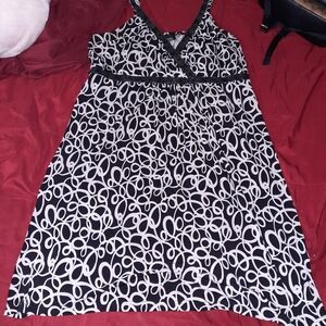 STELLAR Black and White Swirl Dress